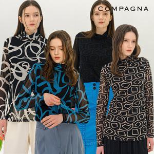 [꼼빠니아] 25SS 시스루 메쉬 티블라우스 4종