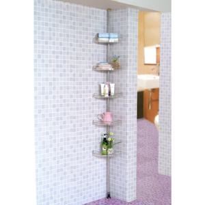 [도스인터내셔널] 투명코너선반 5단 (욕실선반)