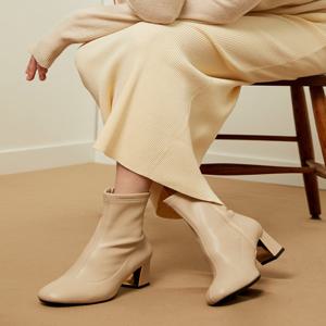 [시크릿특가 I 엘칸토][정상가 169,000원] 여성 기모 스판삭스 부츠 6cm LCWA46M24V