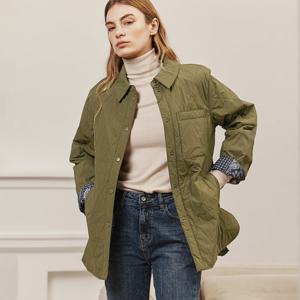 퀼팅 페이즐리 경량 패딩 자켓 (이너아우터) (55~88)