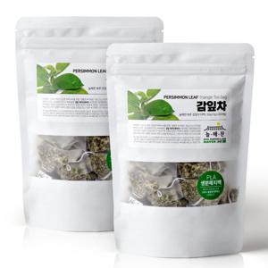 [늘해찬] 볶은 국산 감잎차 50티백 x 2개