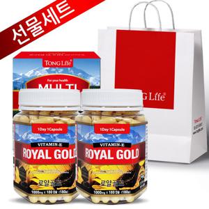 통라이프-선물세트 로얄골드 비타민E(뉴질랜드 로얄제리) 6개월분-2병