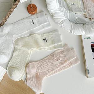 [BZJ45420_49]AMA 리본양말 여름양말 중목양말 얇은양말