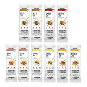 Fresh 간편식 식물성 냉동김밥 혼합세트 (불고기+김치제육+진미채+참치마요+풀드포크) x각2개씩