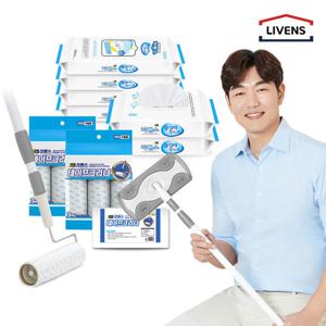 사선커팅 테이프크리너 리필15입(3입x5개) 돌돌이/테이프클리너/ 밀대+물걸레 청소포/ 정전기 청소포