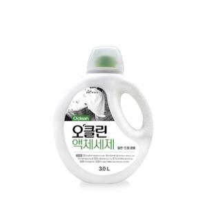 오클린 액체세제 3리터 용기 세탁 액상 친환경 일반 드럼 겸용