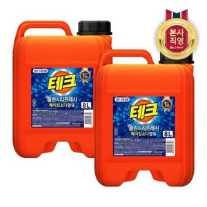 테크 클린앤리프레시 액체세제 일반드럼 겸용 대용량 8L x 2개