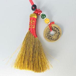 복을 부르는 미니 황금 빗자루 키링
