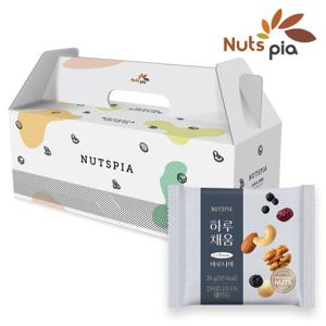 [넛츠피아] 하루채움 아로니아 25봉 선물세트 견과류 하루견과 믹스넛