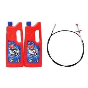파워 트래펑 1L 1+1+가제트팔 배수구뚫어뻥 90cm 세트 (W8E3547)