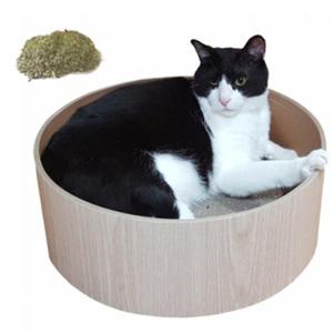 고양이스크래처 고양이 원형 양면 스크래쳐 기본 베이지 1P 캣닢증정