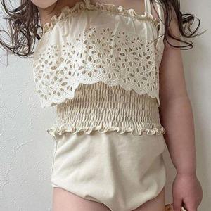 [우주아이]러블리펀칭 원피스수영복+수영모세트 /유아수영복 아동수영복