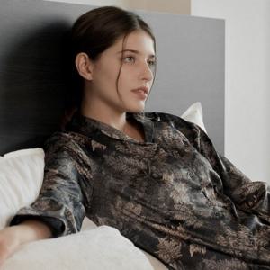 [라페어]여자 카키브라운 이브닝 샤틴 실키터치 파자마 LWLIAST0329-KA