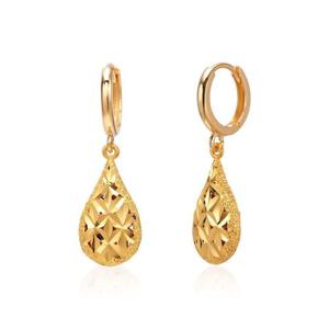 [한국금다이아몬드] 여자 순금 드롭 귀걸이 물방울 컷팅 24K 3.75g 18k링