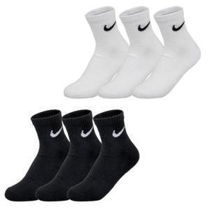 [나이키]나이키 스포츠 양말 쿠션 앵클 3팩(SX7667-100) 중목 흰색 검정