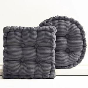 사각 벨벳 의자 방석 다크그레이 푹신한 패브릭 쿠션 방석 의자 사무실 수험생 방석 E337