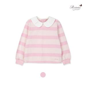 [레노마키즈]페리미츠 여아 주름카라 스트라이프 티셔츠 유아 초등여아티셔츠(P2511T150_1)_CJ