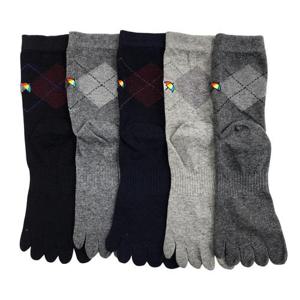 [아놀드파마]아놀드파마 남자발가락양말 장목 패션 아가일 무좀방지 기능성 양말 5족 국내산