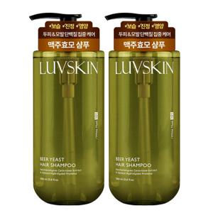 루브스킨 맥주효모 샴푸(화이트머스크향) 1000ml x 2개