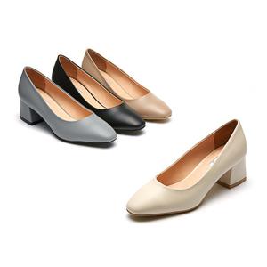 [정상가 129,000원] 엘칸토 여성 베이직 미들힐 펌프스 5cm LCWD94I126