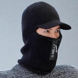 남성 겨울 지퍼형 방한모자 바라클라바 니트 귀달이 모자 WFL910H
