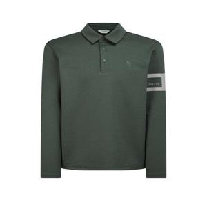 헤지스 골프 남성 카키 로고프린트 긴팔폴로티셔츠  (WPTS4D711K2)