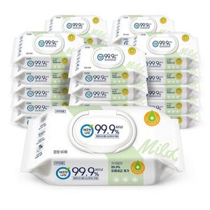 깨끗한나라 클린 손소독티슈 마일드 캡형 60매 24팩