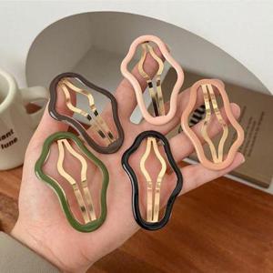 [다잇템]여자 몽글 5개 똑딱핀 헤어핀 악세서리 세트