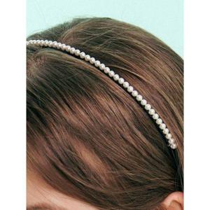 [반하리스]심플 진주라인 핸드메이드 헤어밴드