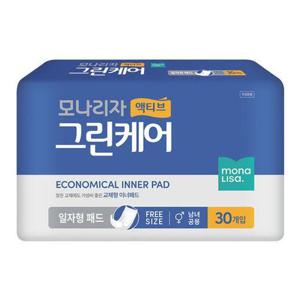 액티브 그린케어 샘방지 속기저귀 일자형패드 30매 WFJFEO4