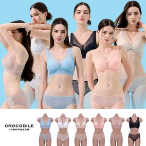 [2만원SALE][크로커다일](91차) 에어리핏  레이스 헴 브라팬티 6세트(총12종)