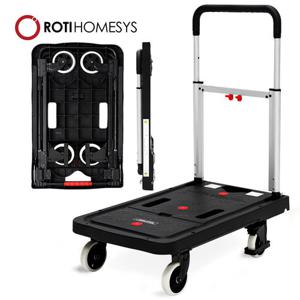 로티홈시스 접이식 폴딩 카트 플랫폼 핸드카트 브레이크형 수레 우레탄 바퀴 대차 구루마