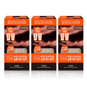 [박준뷰티랩] 대용량 새치커버 염색약 패키지 300ml 3개 묶음 (1+2제 포함)