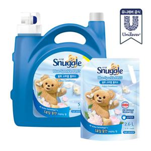 [무료배송] 스너글 섬유유연제 초고농축 블루 스파클 8.1L (5.5L 1개+리필 2.6L1개)