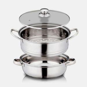 인덕션겸용 28cm 대형 2단스텐 찜솥 찜냄비 곰솥 찜기 (WACEF74)