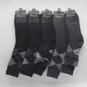 장목 남성용 겨울용 따뜻한 기모 양말 5개 예쁜양말