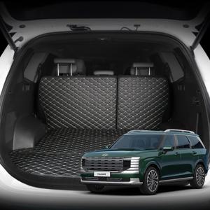Brov 현대 팰리세이드 퀼팅패턴 트렁크매트 자동차 차박 바닥+등받이 suv 세트