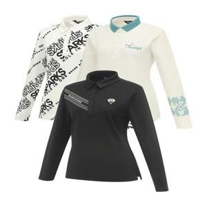 [디즈니골프]여성 화이트 긴팔 카라 티셔츠 균일가 4종 택1