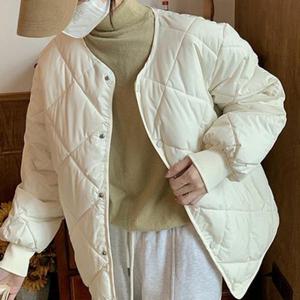 [끌레아]여성 퀼팅 누빔 경량패딩 겨울 보온 깔깔이 방한 범퍼 외투 자켓