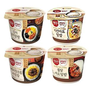 씨제이 치킨마요덮밥233g(2팩)+버터장조림비빔밥216g(2팩)+김치날치알밥 188g(1팩)+불닭마요덮밥 219g(1팩)