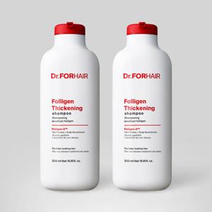 [닥터포헤어] 저자극 볼륨강화 탈모샴푸 폴리젠 씨크닝 샴푸 500mlx2