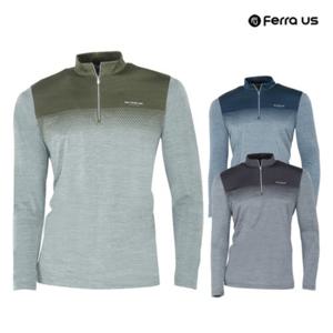 보스케 남성 봄 여름 골프웨어 골프 기본 긴팔 반집업 티셔츠