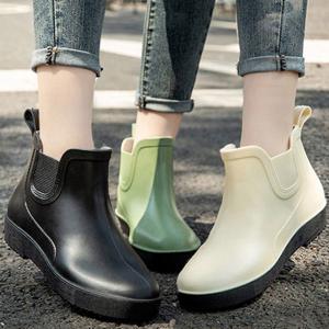 여성 첼시 레인부츠 여름 장마 여자 숏 앵클 앵글 부츠 고무 장화 비 발목 부츠  RAINWC05
