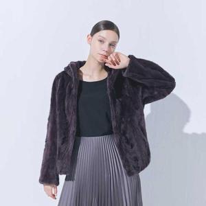 ★한정수량초특가★[정가 399,000원][유로모피]밍크 후디드 하프 코트