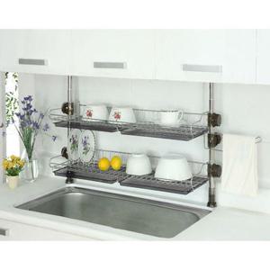 씽크 선반 600 2단 로얄 물빠짐 식기 그릇 건조대 (W622B98)