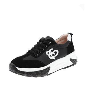 갤러리아_고세 여성 캐쥬얼 투톤 콤비 키높이 스니커즈 OZP5F035 블랙 4CM