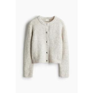 버튼 디테일 가디건 라이트 베이지 멜란지 1270053002