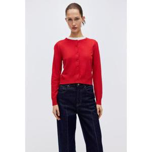 파인니트 가디건 레드 0579541185