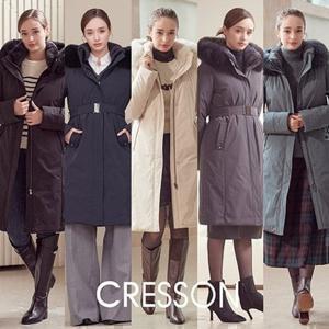 크레송 25FW 풀스킨 밍크 폭스 콤비 맥시 롱구스다운