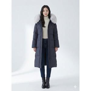 에고이스트 차콜 사가폭스퍼 클래식 롱 구스 다운점퍼 EQ4TD009_P394862343